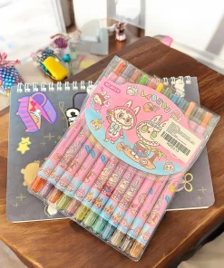 Alternative view of 12 Crayones Labubus de Colores Rectactiles $5 c/u