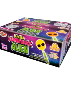 PALETA LAS DELICIAS LUMINOX ALIEN 24 PZS