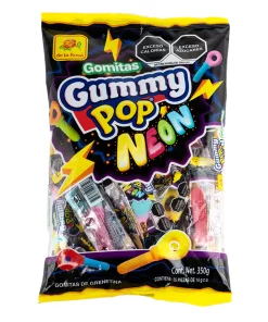 Gomita De La Rosa Gummy Pop Neon 25 PZS