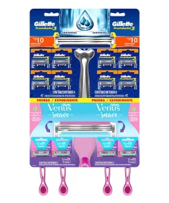 Rastrillo Gillette Prestobarba Con 3 Hojas.+4 pz Venus Simply 8 PZS