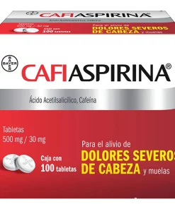 MEDICAMENTO CAFIASPIRINA TAB 100 PZS