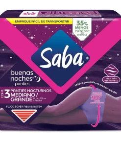 Panties Saba Buenas Noches Talla: Mediana/Grande 3 piezas