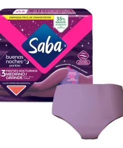 Alternative view of Panties Saba Buenas Noches Talla: Mediana/Grande 3 piezas