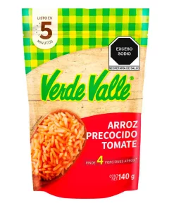 Arroz Verde Valle Precocido Con Tomate 140 GRS