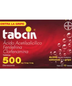 Medicamento Tabcin Efervescente 500Mg Rojo Exhibidor 12 PZS