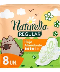 Toallas Femeninas Naturella Flujo Abundante Con Alas 8 PZS