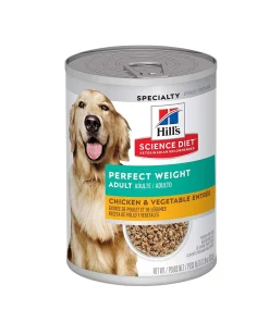 Alternative view of 1 Lata Hill's Science Diet Adult Perfect Weight Sabor Estofado Pollo y Vegetales, Alimento Húmedo de Control de Peso para Perros Adultos, 354 g