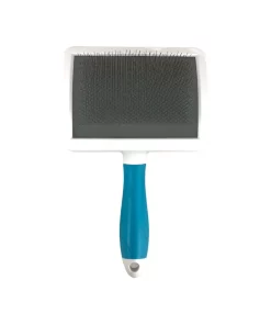 Pelu2 Carda Grande con Cerdas Curvas Color Azul con Blanco